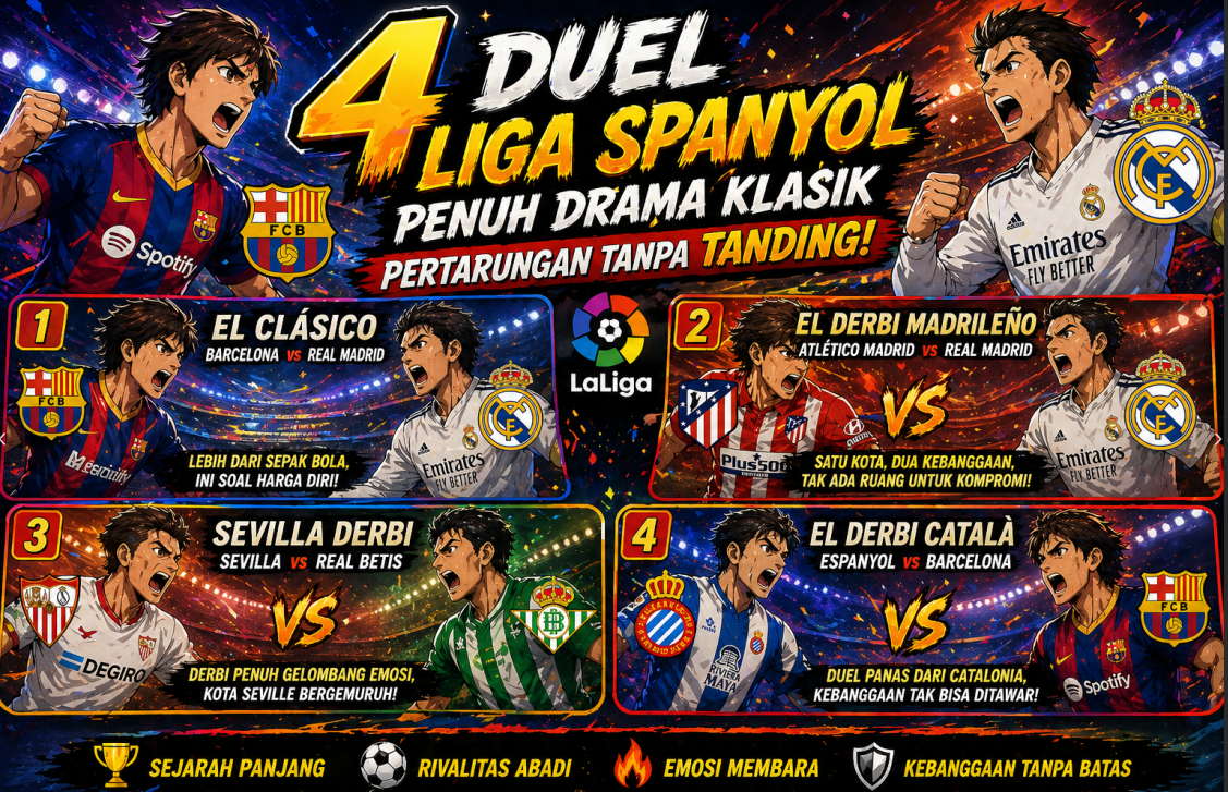 4 Duel Liga Spanyol Penuh Drama