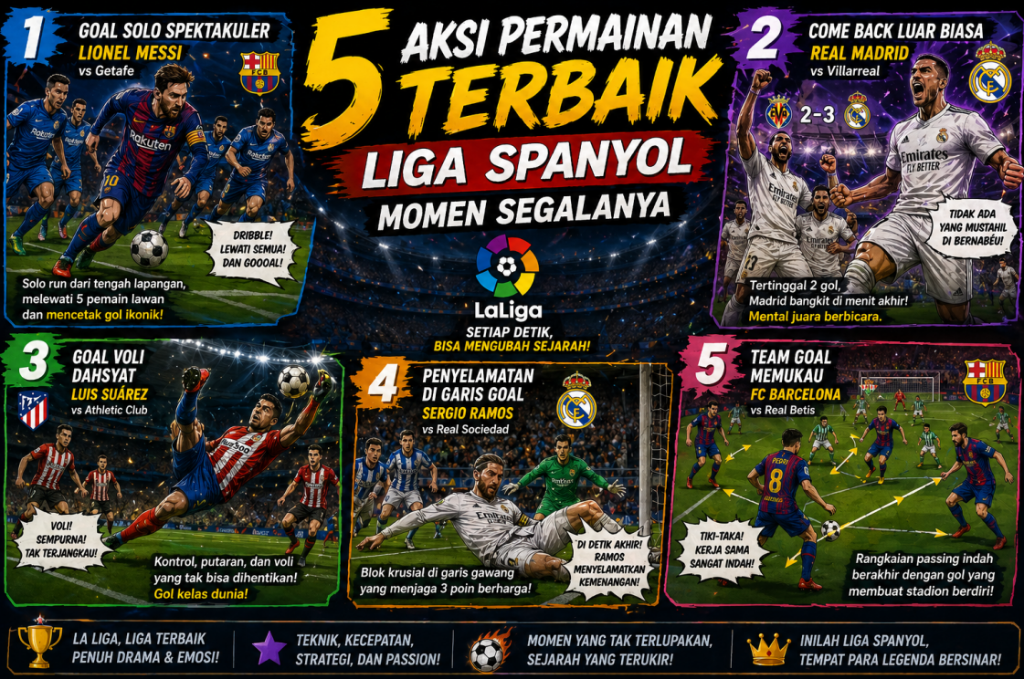 5 Aksi Permainan Terbaik Liga