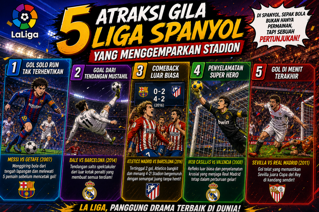 5 Atraksi Gila Liga Spanyol