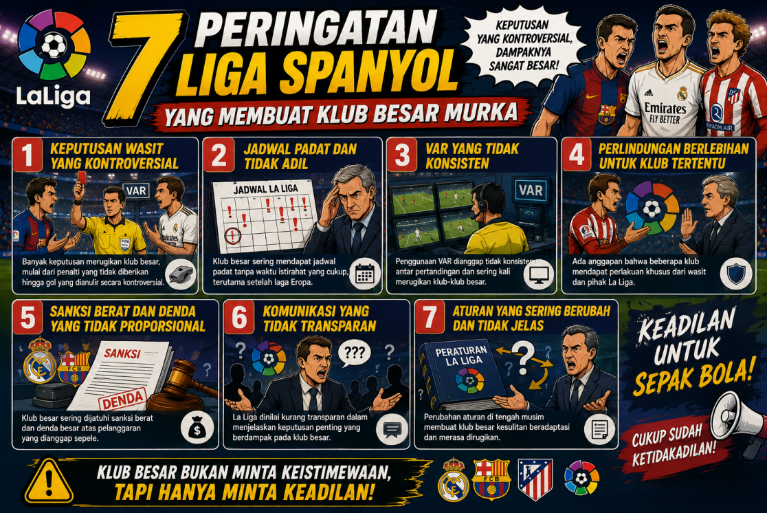 7 Peringatan Liga Spanyol