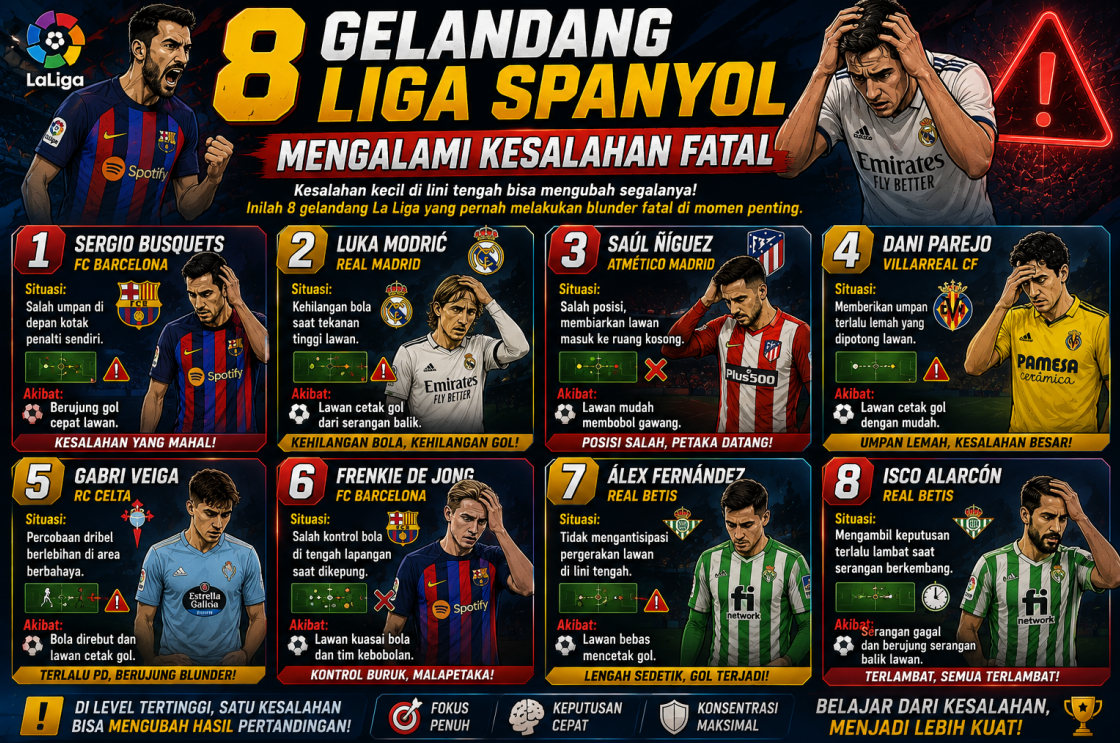 8 Gelandang Liga Spanyol