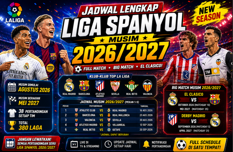 Jadwal Lengkap Liga Spanyol