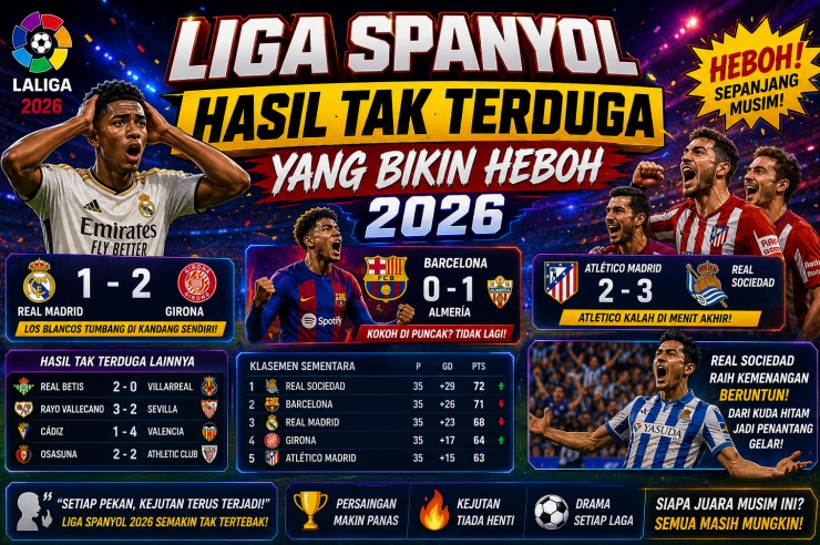 Liga Spanyol Hasil Tak Terduga