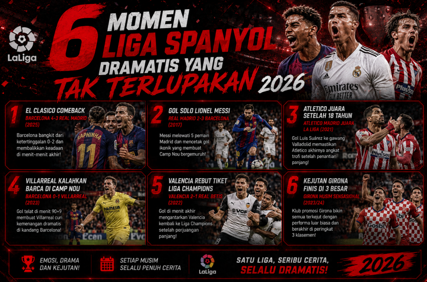6 Momen Liga Spanyol