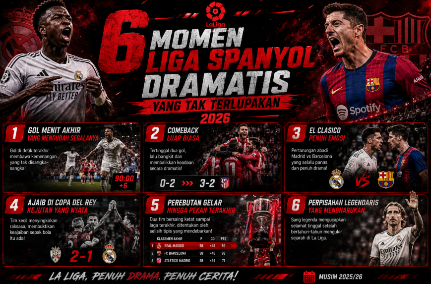 6 Momen Liga Spanyol