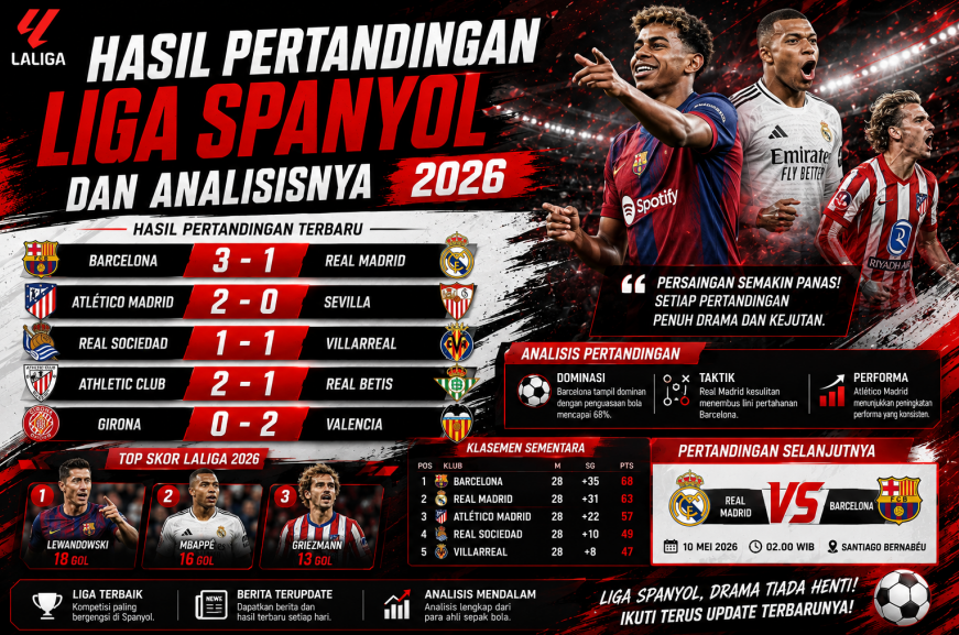 Hasil Pertandingan Liga Spanyol
