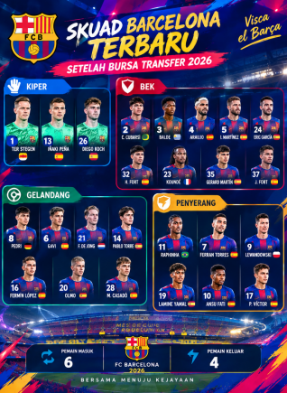 Skuad Barcelona Terbaru